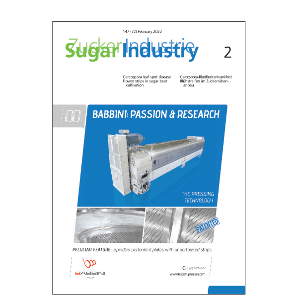 Sugar Industry / Zuckerindustrie cover February 2022