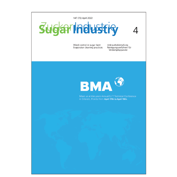 Sugar Industry / Zuckerindustrie cover April 2022