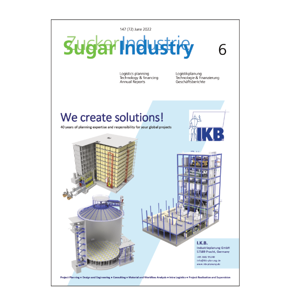 Sugar Industry / Zuckerindustrie cover June 2022