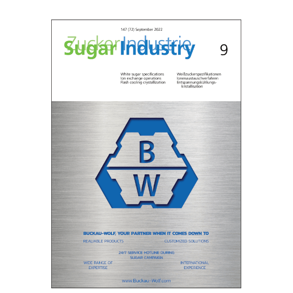 Sugar Industry / Zuckerindustrie cover September 2022