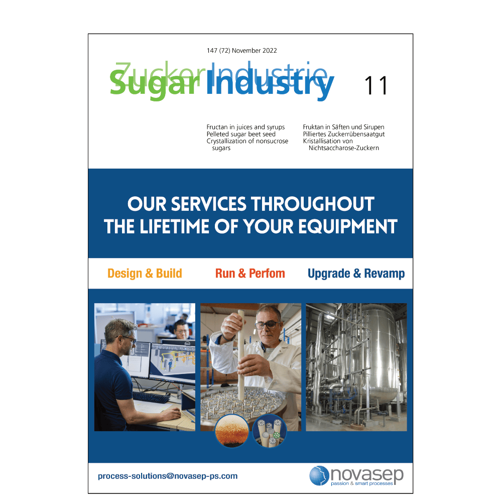 Sugar Industry / Zuckerindustrie cover November 2022