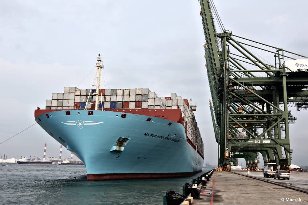 container ship from Maersk