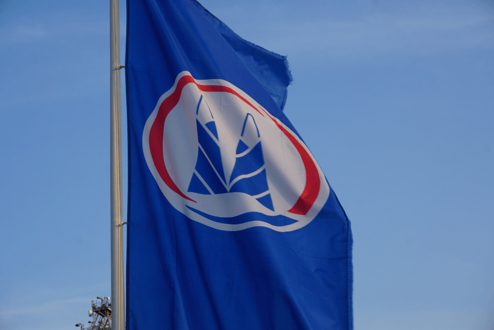 flag with company logo of Pfeifer & Langen